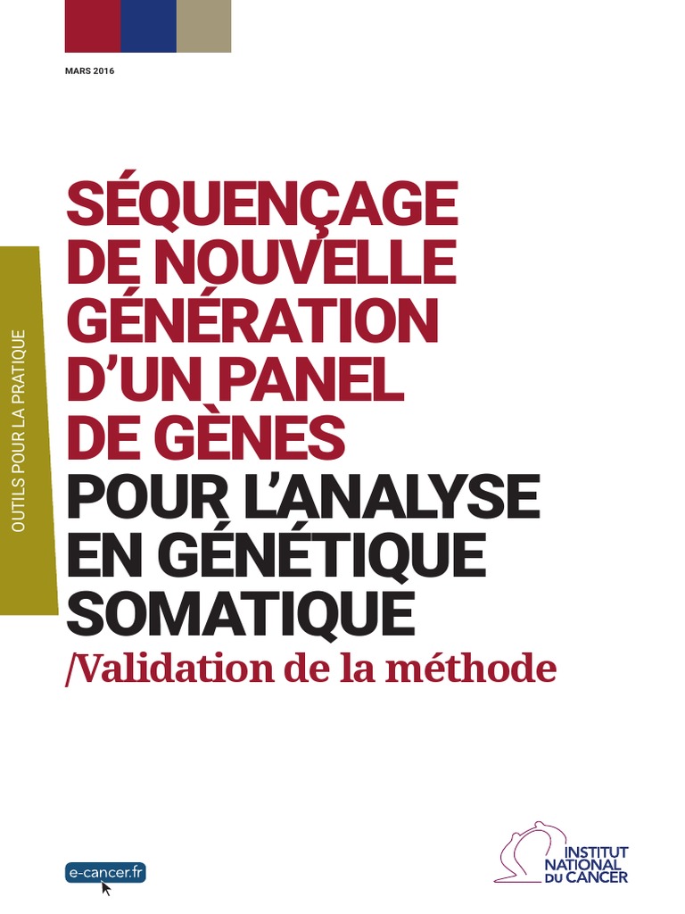 NGS : Validation en Génétique Somatique | PDF | Sciences et ...