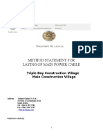 Method Statement - Laying of Main Power Cable-Rev 0