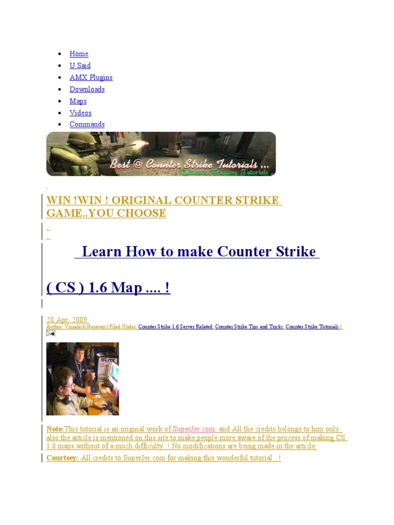 Learn How To Make Counter Strike (CS) 1.6 Map .... !: Win !win ...