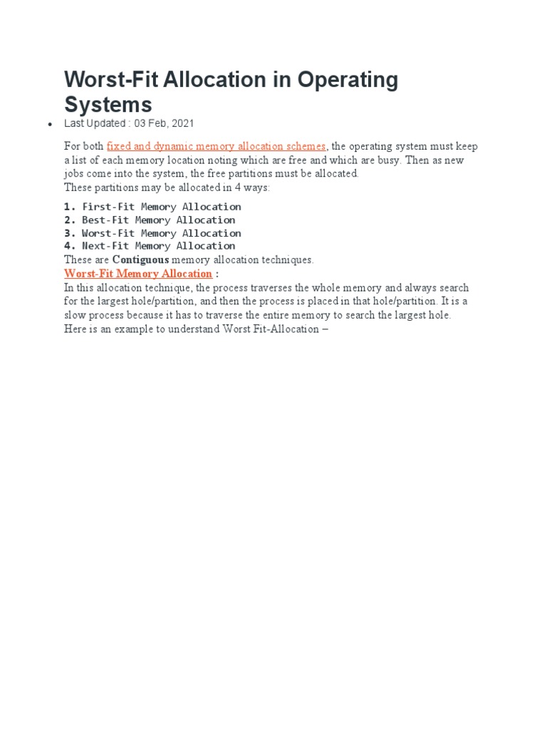 Write Ac Program For Implementing The First Fit Memory Allocation Method