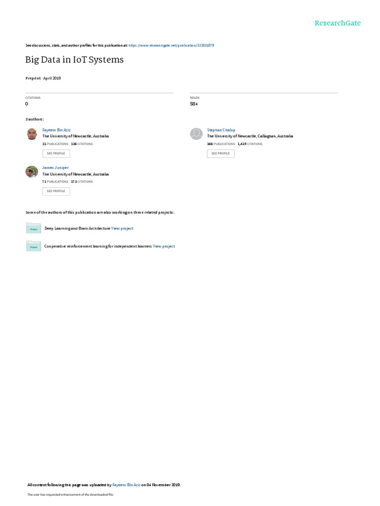 Big Data in IoT Systems | PDF