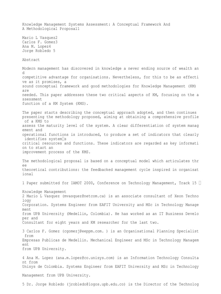 System | PDF | Conceptual Model | Knowledge Management