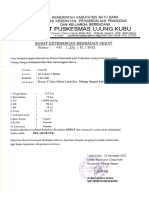 Surat Keterangan Berbadan Sehat