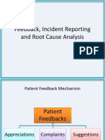 Patient Safety Incidents and Root Cause Analysis
