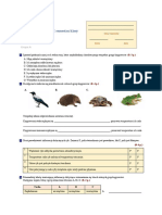 Test Sprawdzajacy Po Dziale IV Kregowce Zmiennocieplne | PDF