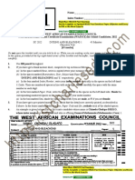 Past Questions For WAEC Dyeing and Bleaching