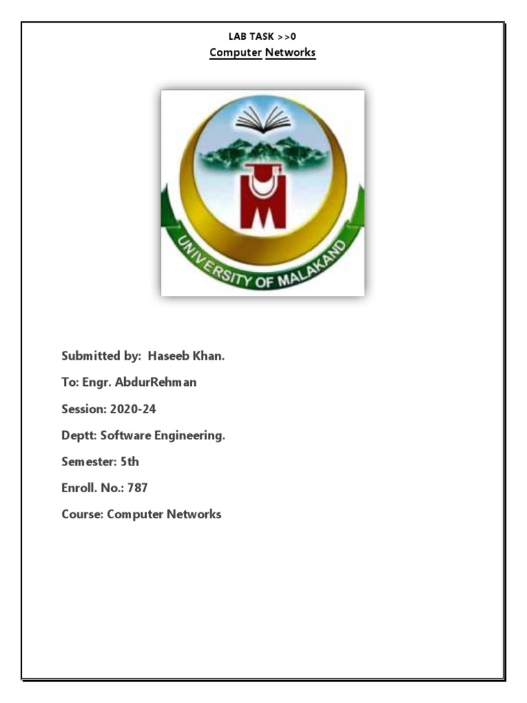 Lab Task | PDF | Computer Network | Network Interface Controller