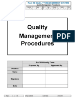RAC - Quality Management Procedures