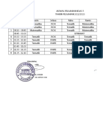 JADWAL PELAJARAN KELAS 5