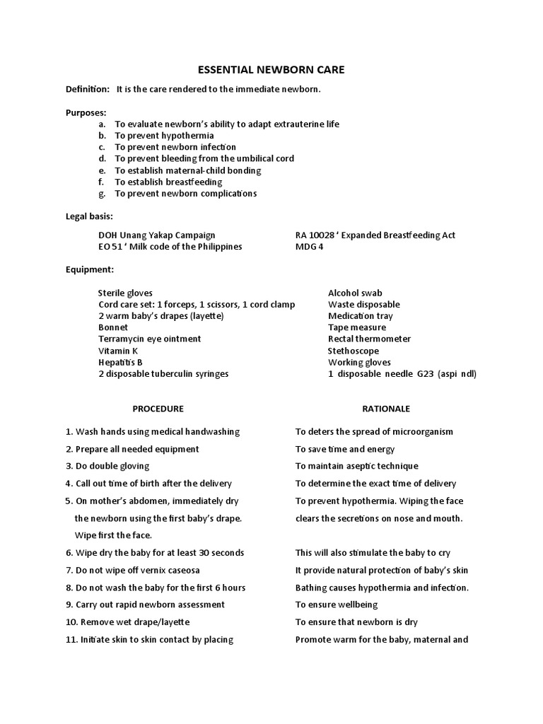 Essential Newborn Care PDF