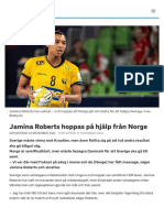 Jamina Roberts Hoppas På Hjälp Från Norge - SVT Sport