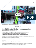 Ingvild Flugstad Östberg Om Comebacken - SVT Sport
