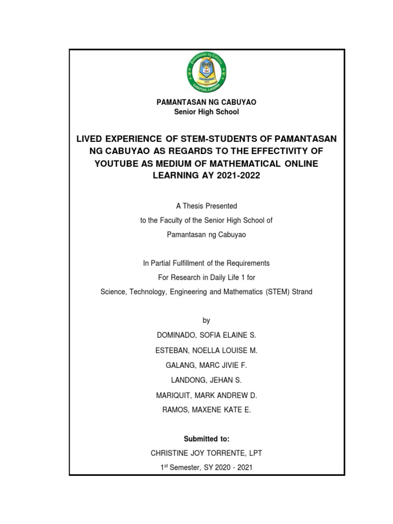 Res1 Group8 Final Paper | PDF | Educational Technology | Learning
