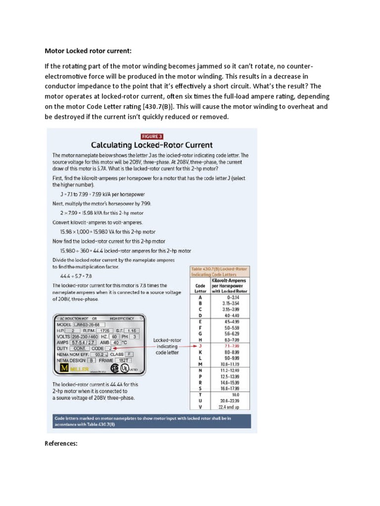 Motor Locked rotor current PDF