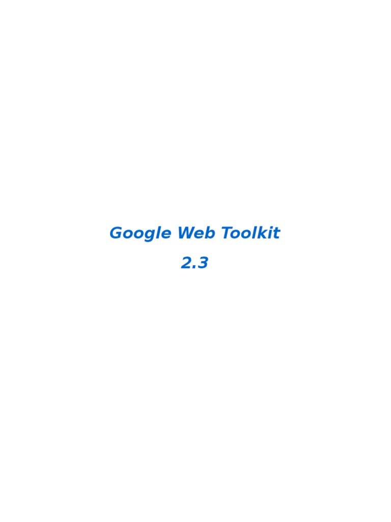 GWT 2.3 | PDF | Json | Document Object Model