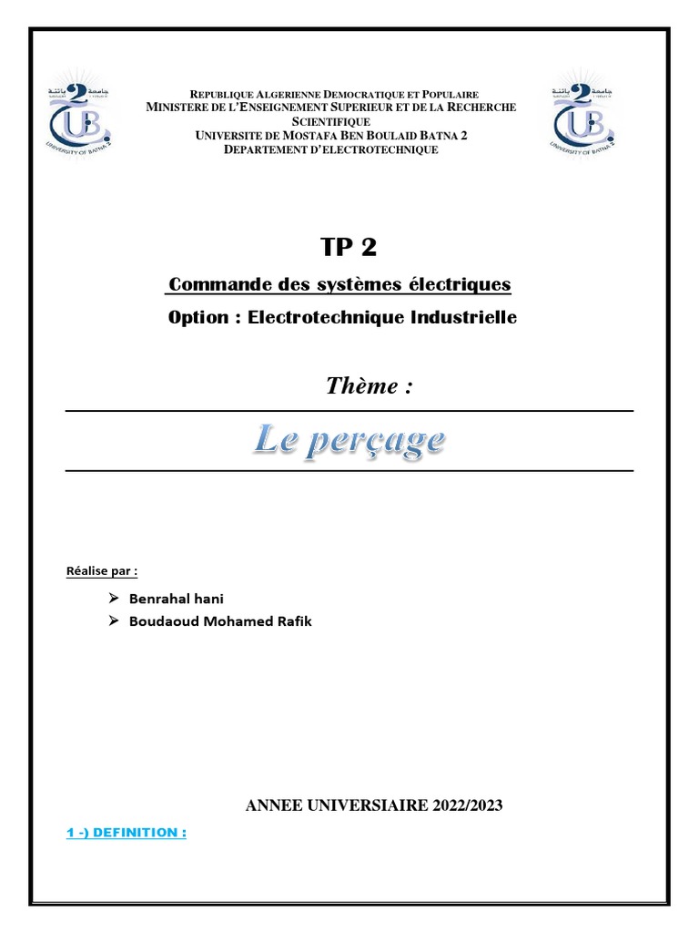 Le Percage Pdf
