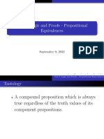 Unit I-2 (IM) Propositional Equivalences