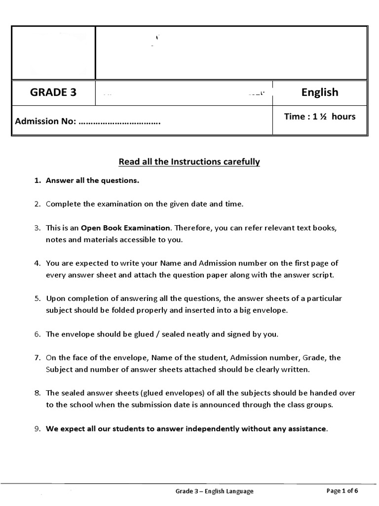 Xseed Books Class 3 English Answers Term 2