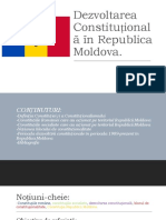 Dezvoltarea Constituțională În Republica Moldova