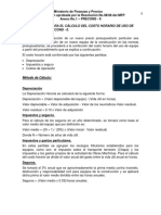 Anexo No1 Modificaciones PROCEDIMIENTO PARA EL CALCULO DEL COSTO HORARIO DE USO DE EQUIPOS EN EL PRECONS 2 R98