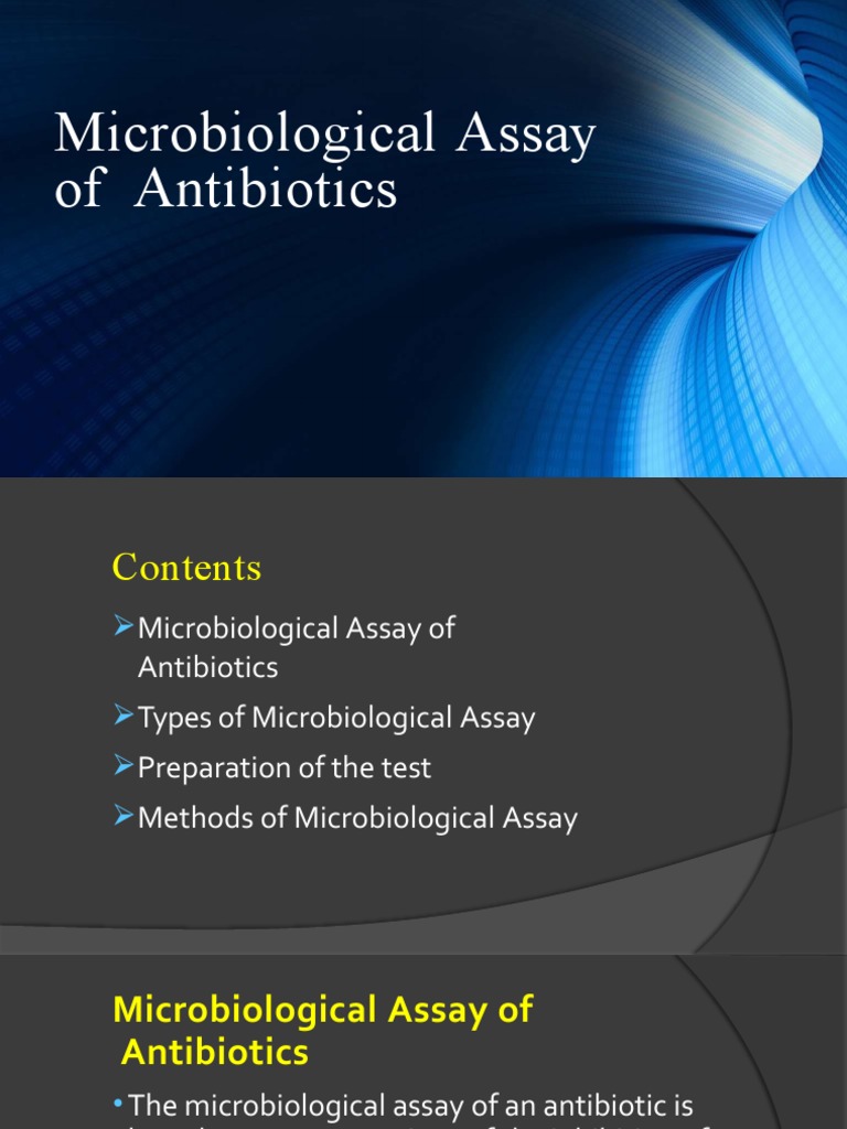Microbiological Assay of Antibiotics | PDF | Amino Acid | Growth Medium