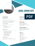Joko Jainul Arif: Personal Profile Work Experience