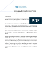 Informe Del Relator Especial de La ONU, Morris Tidball-Binz