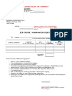 Job Order Form For Philippines in Qatar