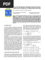 Analysis and Design Criteria for Fractional Unbalanced Windings of Three-phase Motors