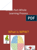 Whole Part Whole Learning Model