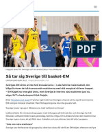 Så Tar Sig Sverige Till basket-EM - SVT Sport