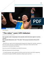 "The Joker" Vann I UFC-debuten - SVT Sport