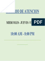 Horario de Atencion