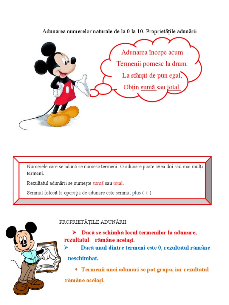 Adunarea. Proprietatile Adunarii | PDF