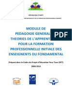 Pedagogie Gnle Et Theoories de L'apprentissage VF