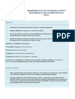 Propedéutico en Investigación y Desarrollo de Competencias