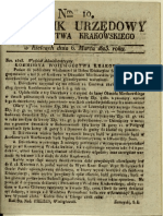 Dziennik Urzędowy Woiewództwa Krakowskiego. 1825, NR 10 + Dod.