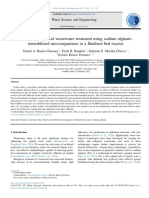 Mejorado Biológico Aguas Residuales Tratamientousandosodioalginato-Inmovilizadomicroorganismos en A Fluidizado Cama Reactor