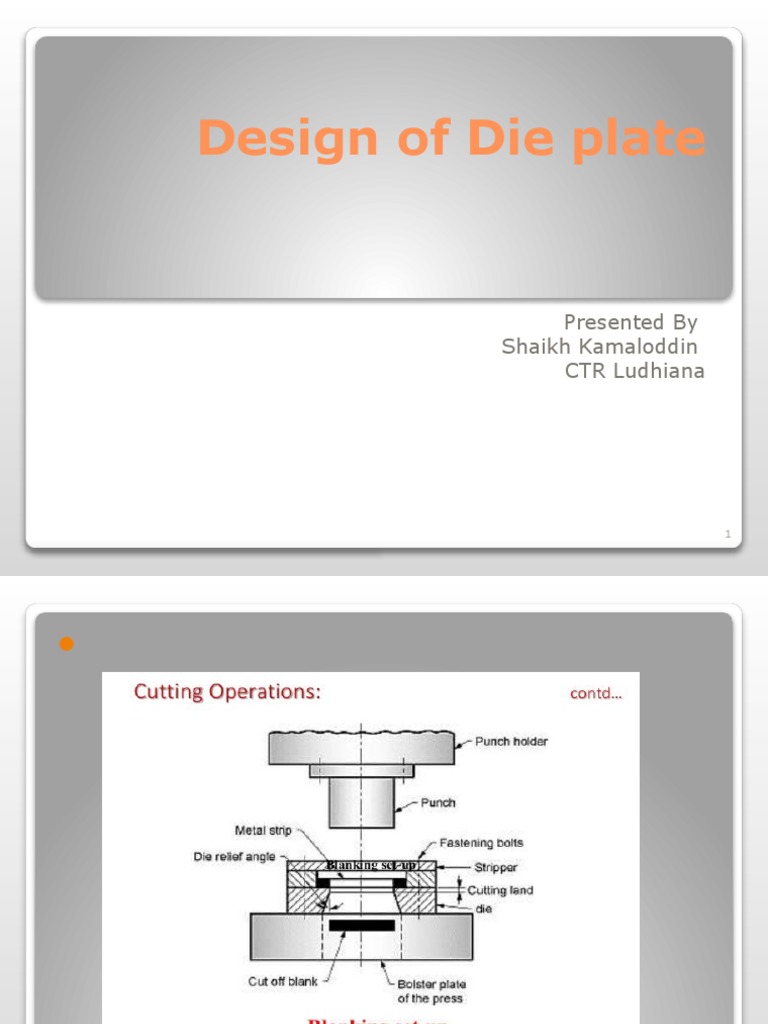 Design of a Shearing Die Plate PDF