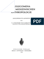 Prolegomena Einer Medizinischen Anthropologie Ausgewählte Aufsätze by v. E. Freiherr Von Gebsattel (Auth.)