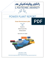 Ocean Thermal Power Plant Report