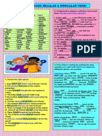 Past Simple   Mixed Regular and Irregular verbs answers