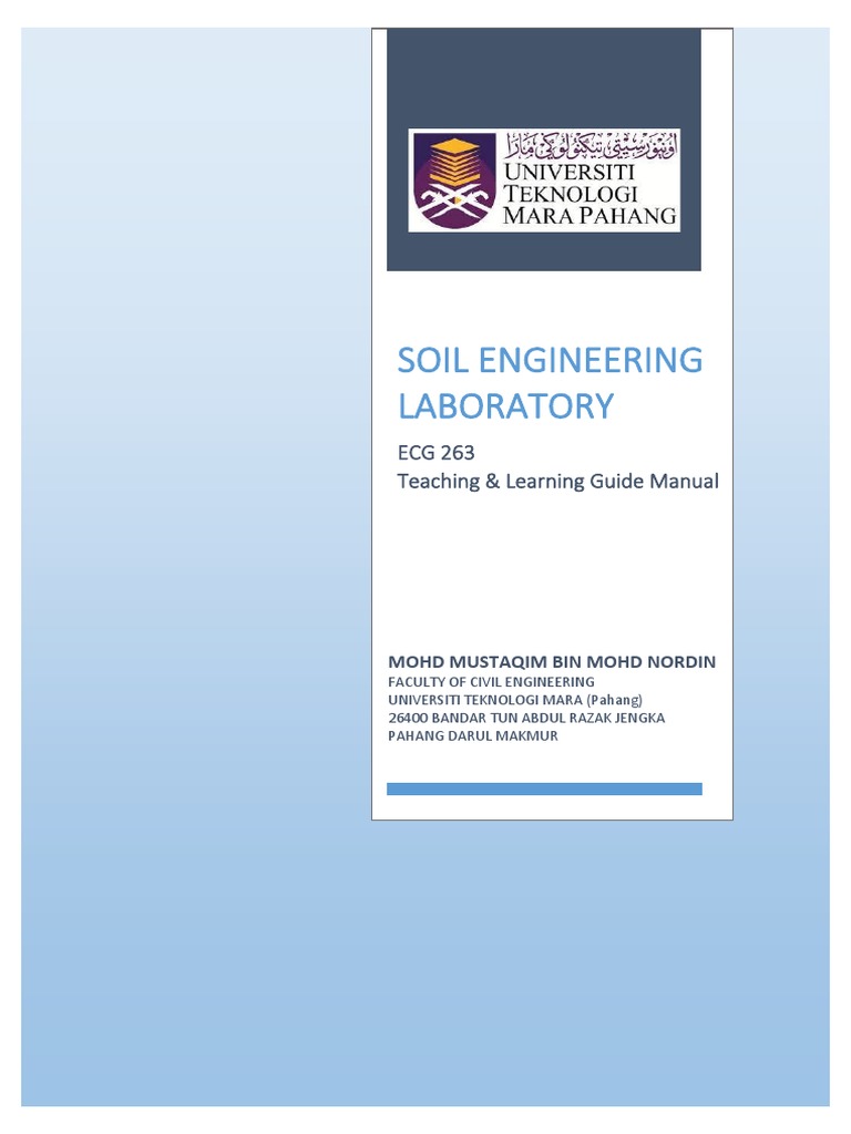 Soil Engineering Lab Manual | PDF