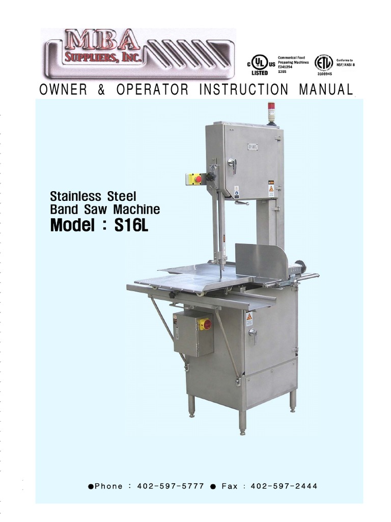 Hankook 16inch Band Saw Manual PDF Belt (Mechanical) Implied Warranty