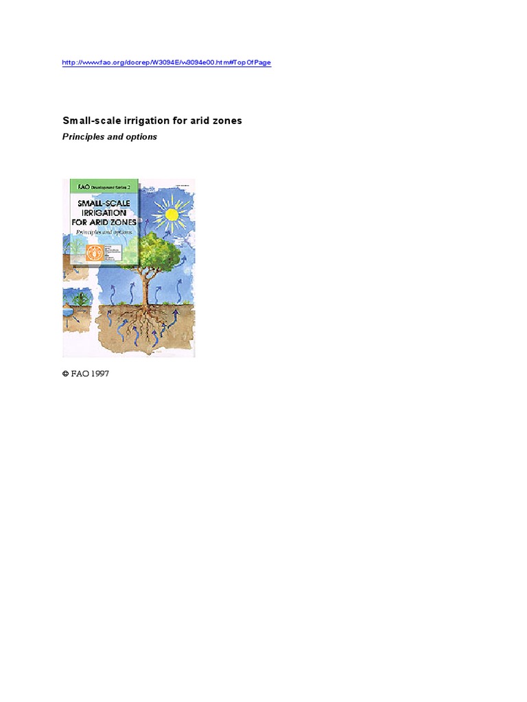 FAO 1997 Irrigation PDF Soil Irrigation