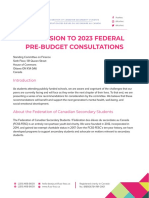 FCSS-FESC Submission To 2023 Federal Pre-Budget Consultations