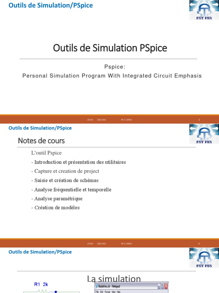 Guide d'utilisation de PSpice | PDF | Filtre passe-bas | Électromagnétisme
