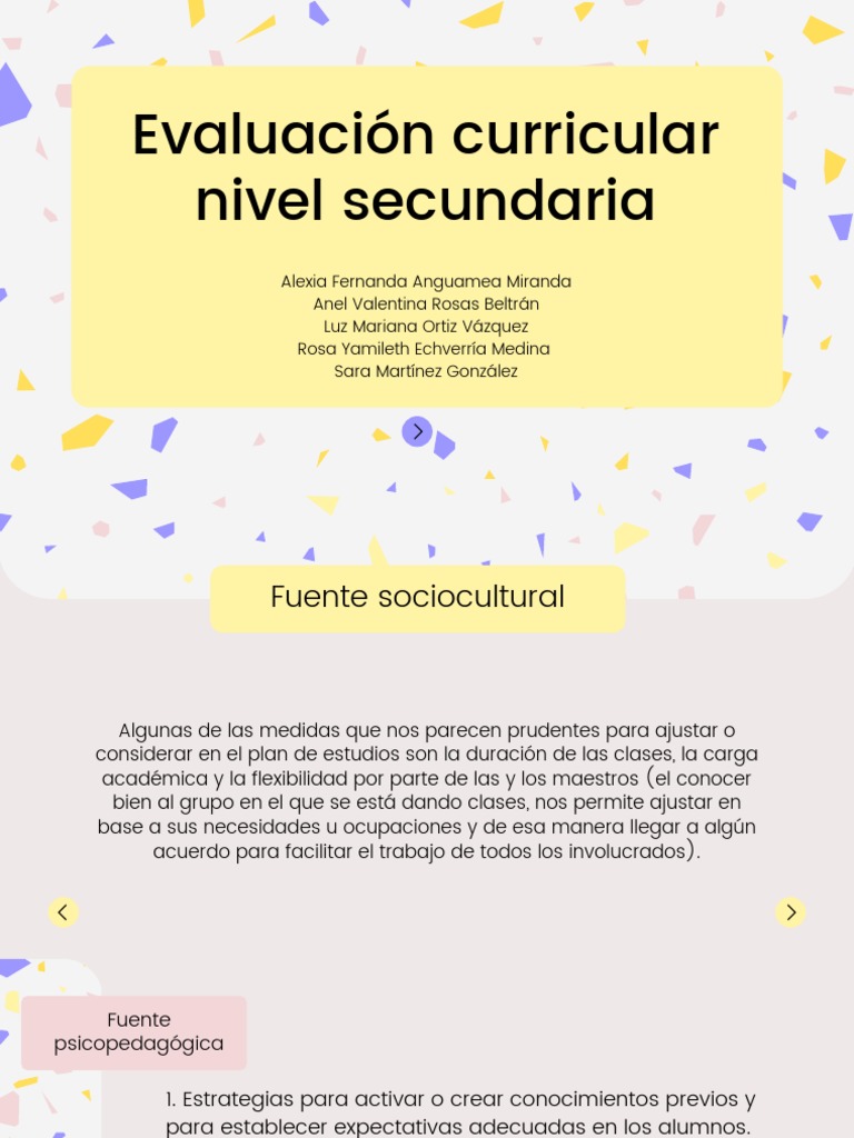 Rediseño Curricular en Secundaria | PDF | Plan de estudios | Evaluación
