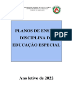 Planos de Ensino Educação Especial 2022