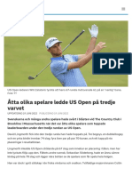 Åtta Olika Spelare Ledde US Open På Tredje Varvet - SVT Sport